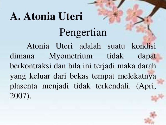 inersia uteri adalah